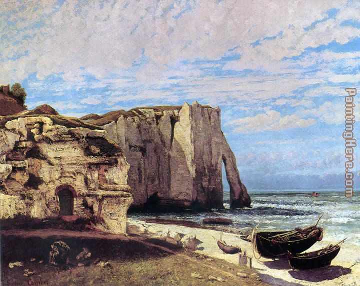 The Cliffs of tretat After the Storm painting - Gustave Courbet The Cliffs of tretat After the Storm art painting